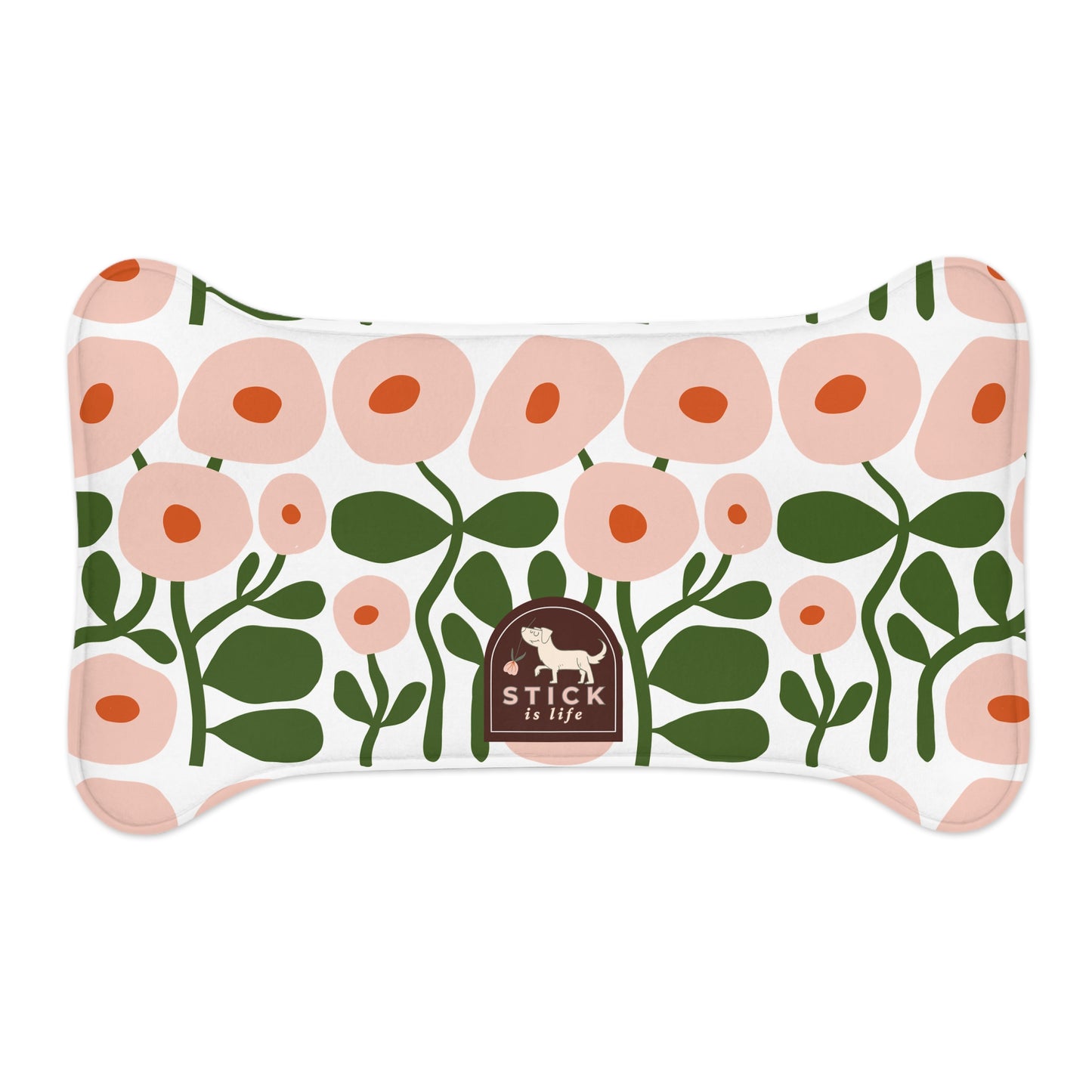 Pink Spring Floral Pet Feeding Mat
