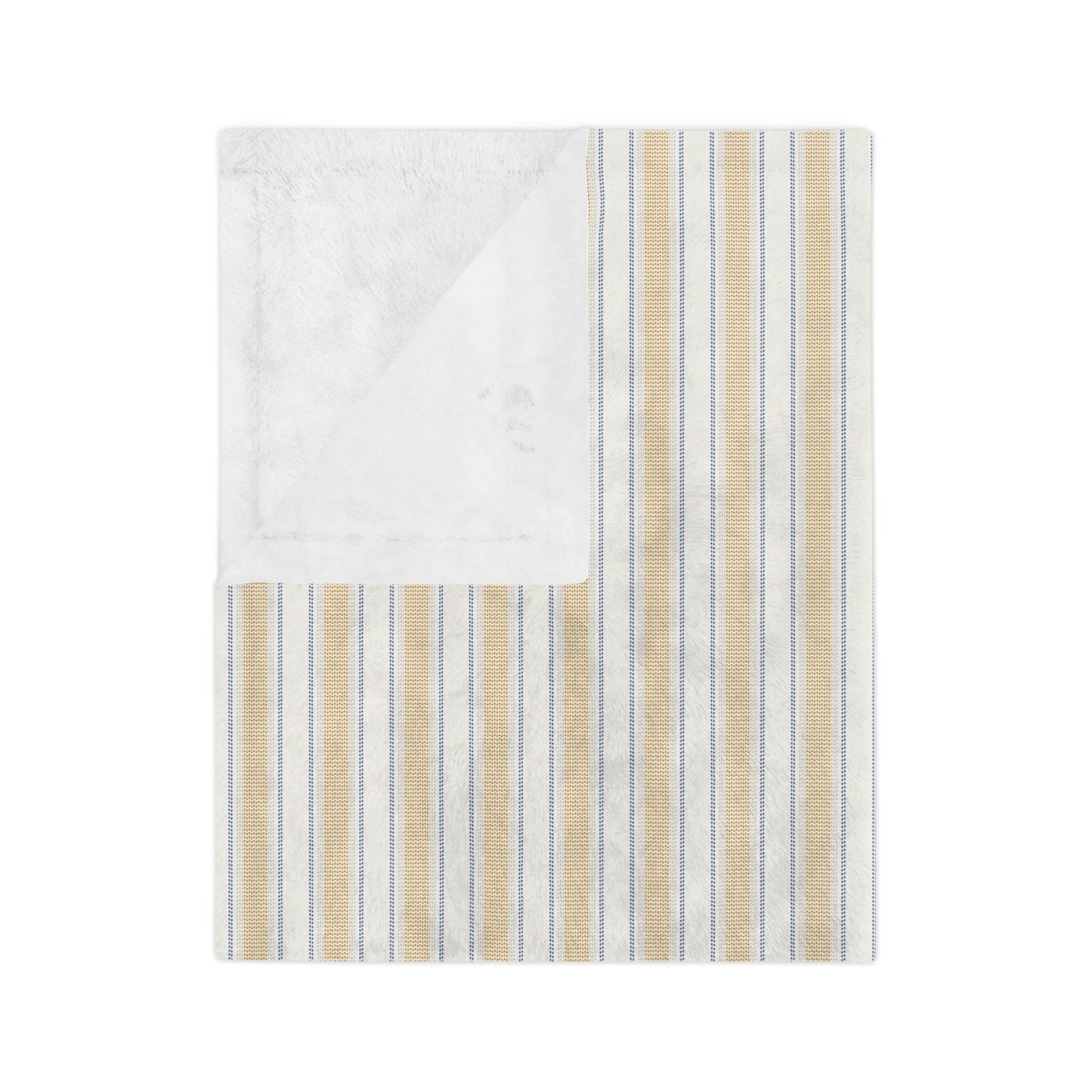 Vintage Stripe Velveteen Microfiber Lightweight Blanket