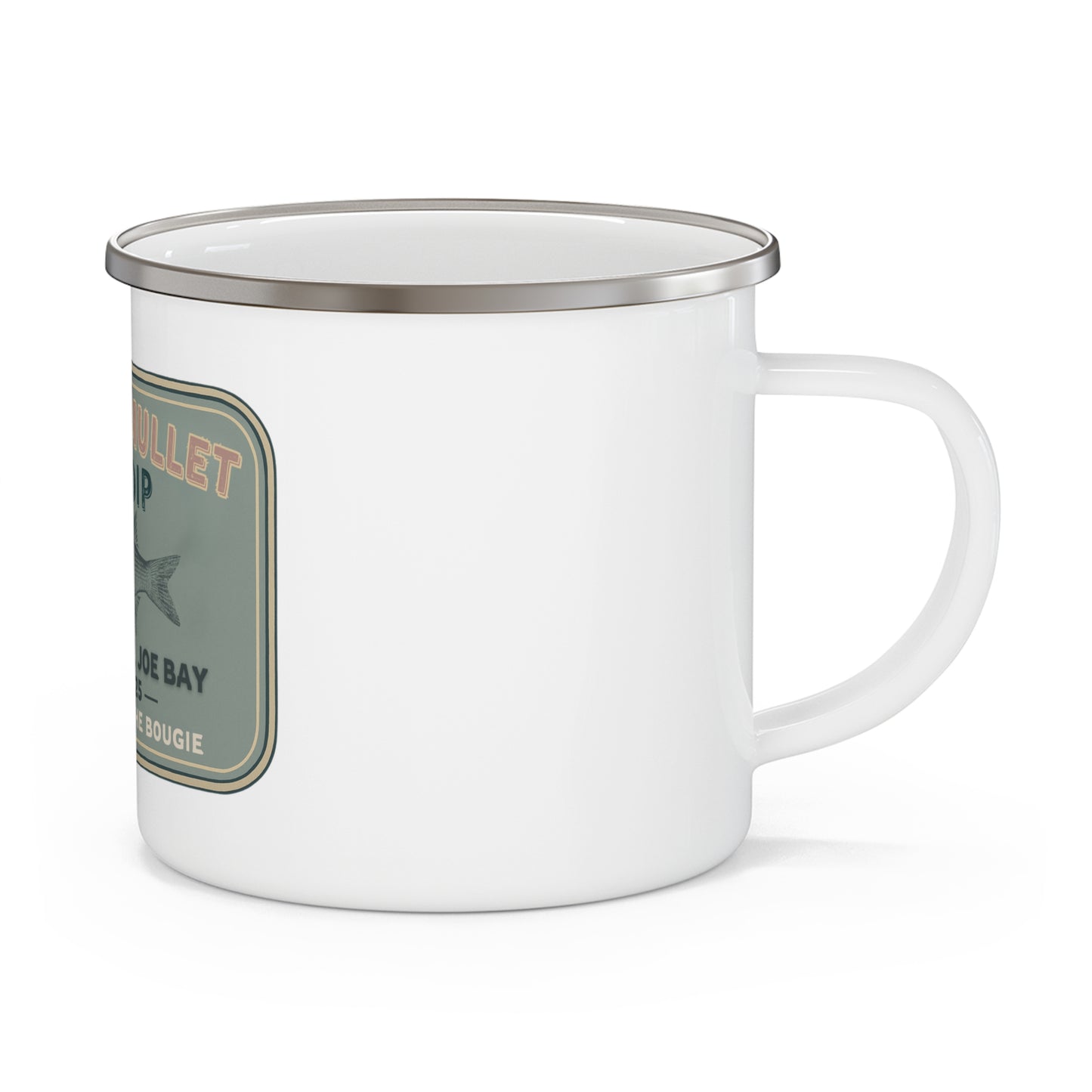 Smoked Mullet Fish Dip Tin Enamel Camping Mug -
