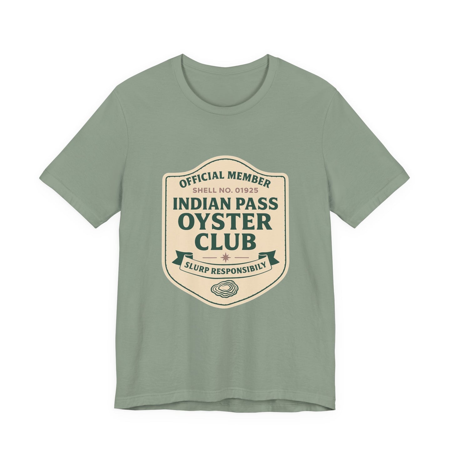 Indian Pass Oyster Club Badge - Fisherman Core Unisex Tee