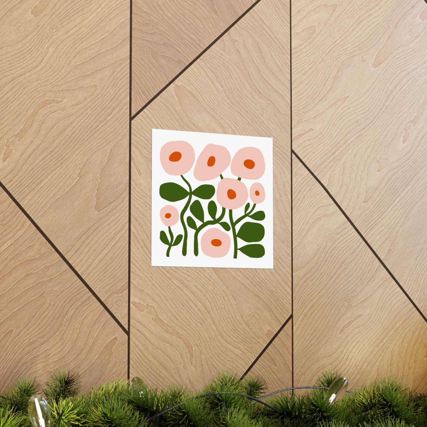 Pink & Red Spring Floral-Matte Vertical Poster