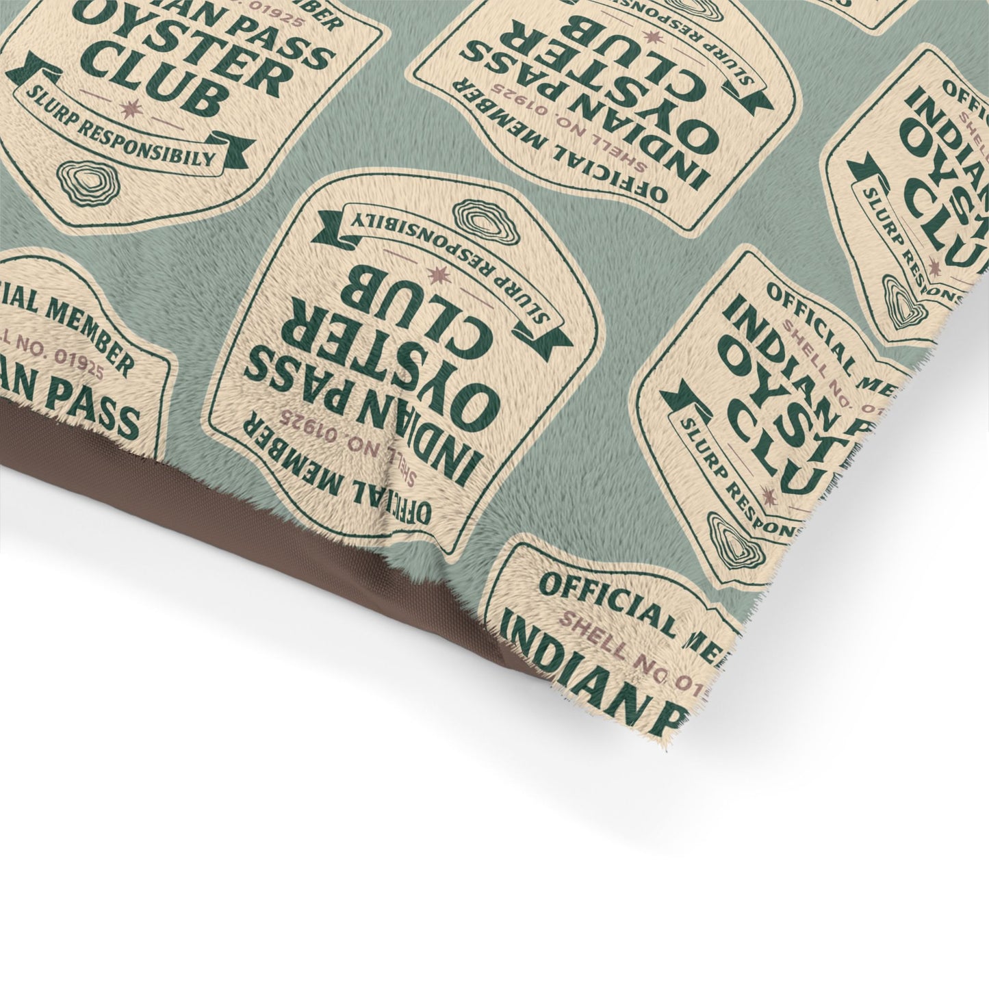 Indian Pass Oyster Club Official Member Badge Design Pet Bed