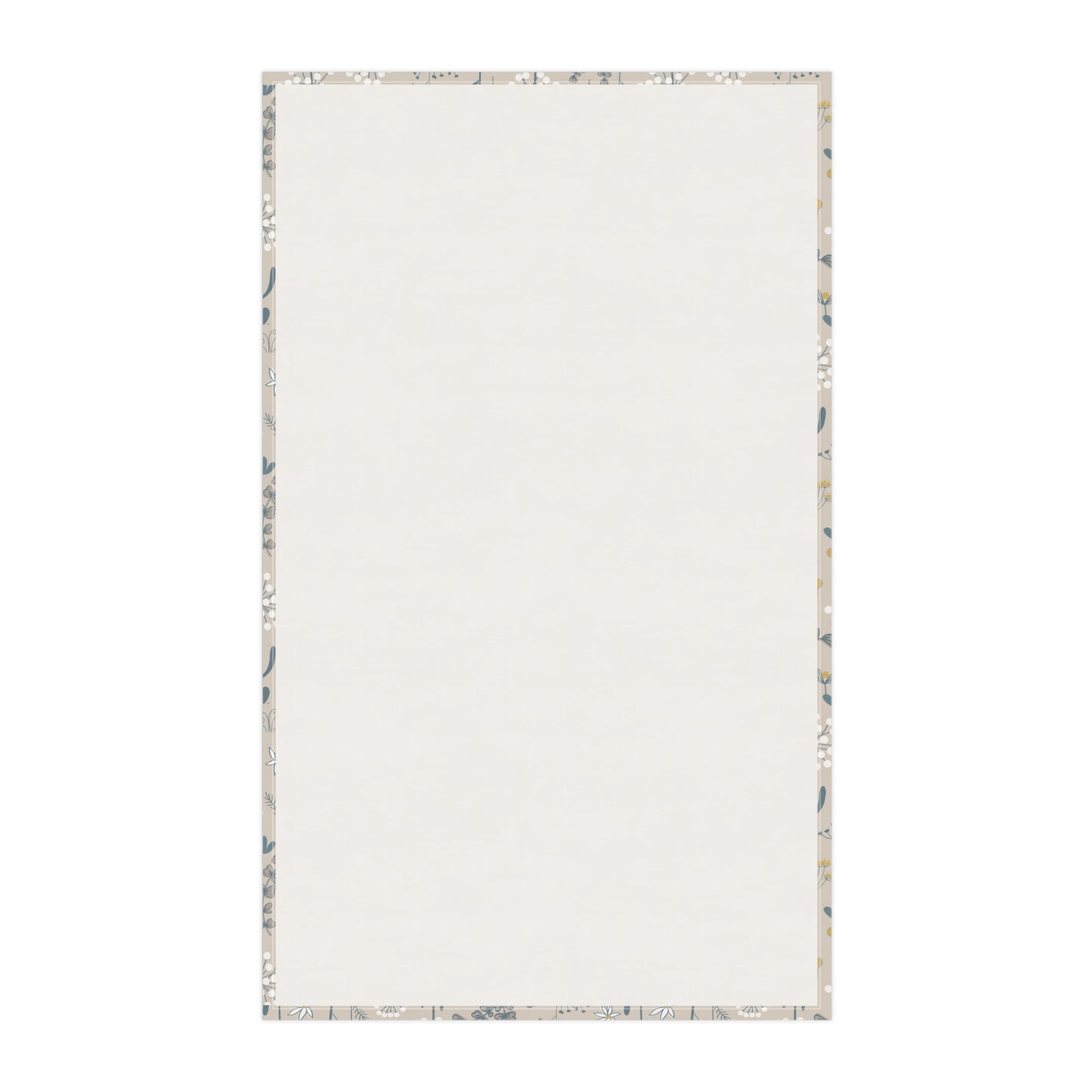 Vintage Beige Floral Cotton Tea Towels – Eco-Friendly Kitchen Decor