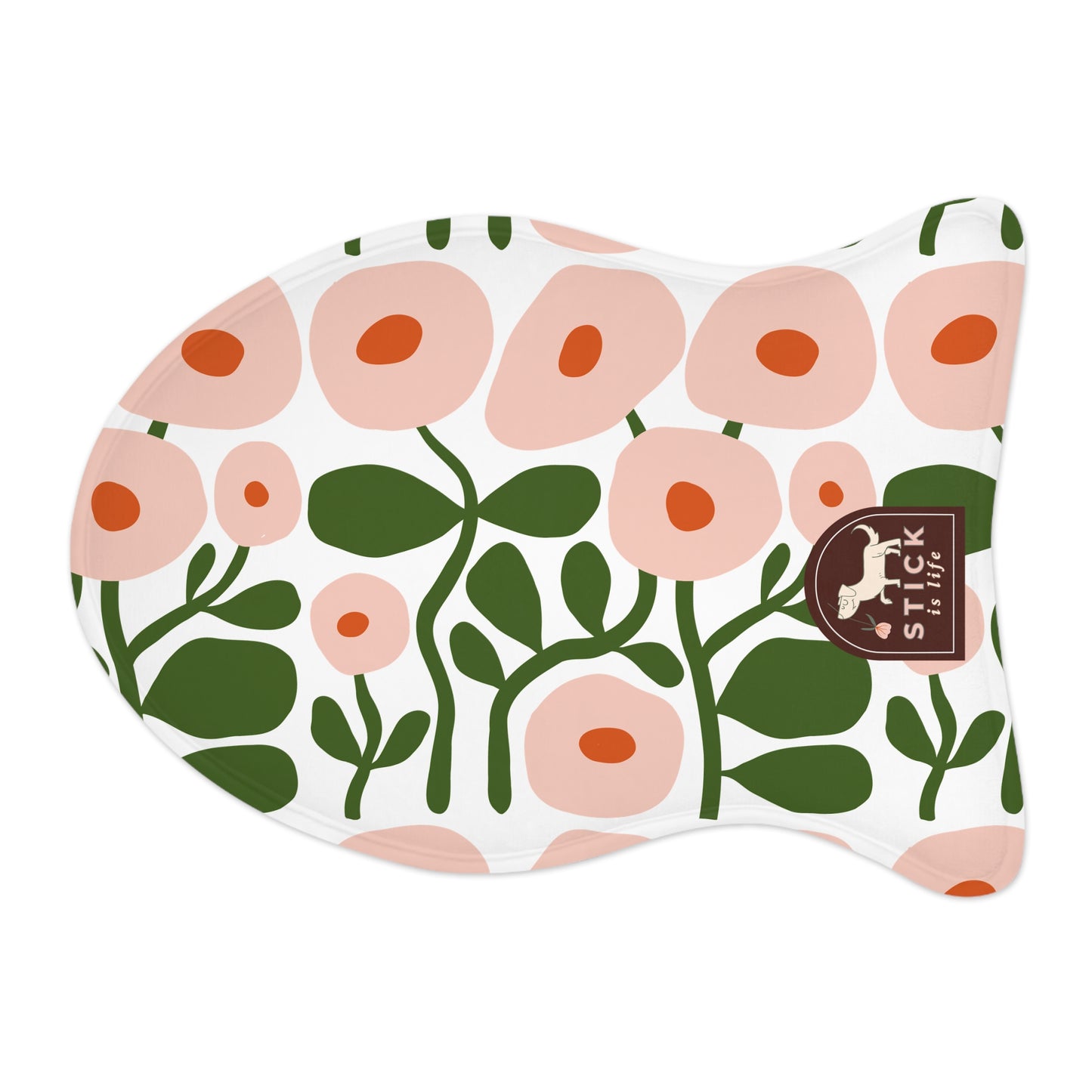 Pink Spring Floral Pet Feeding Mat