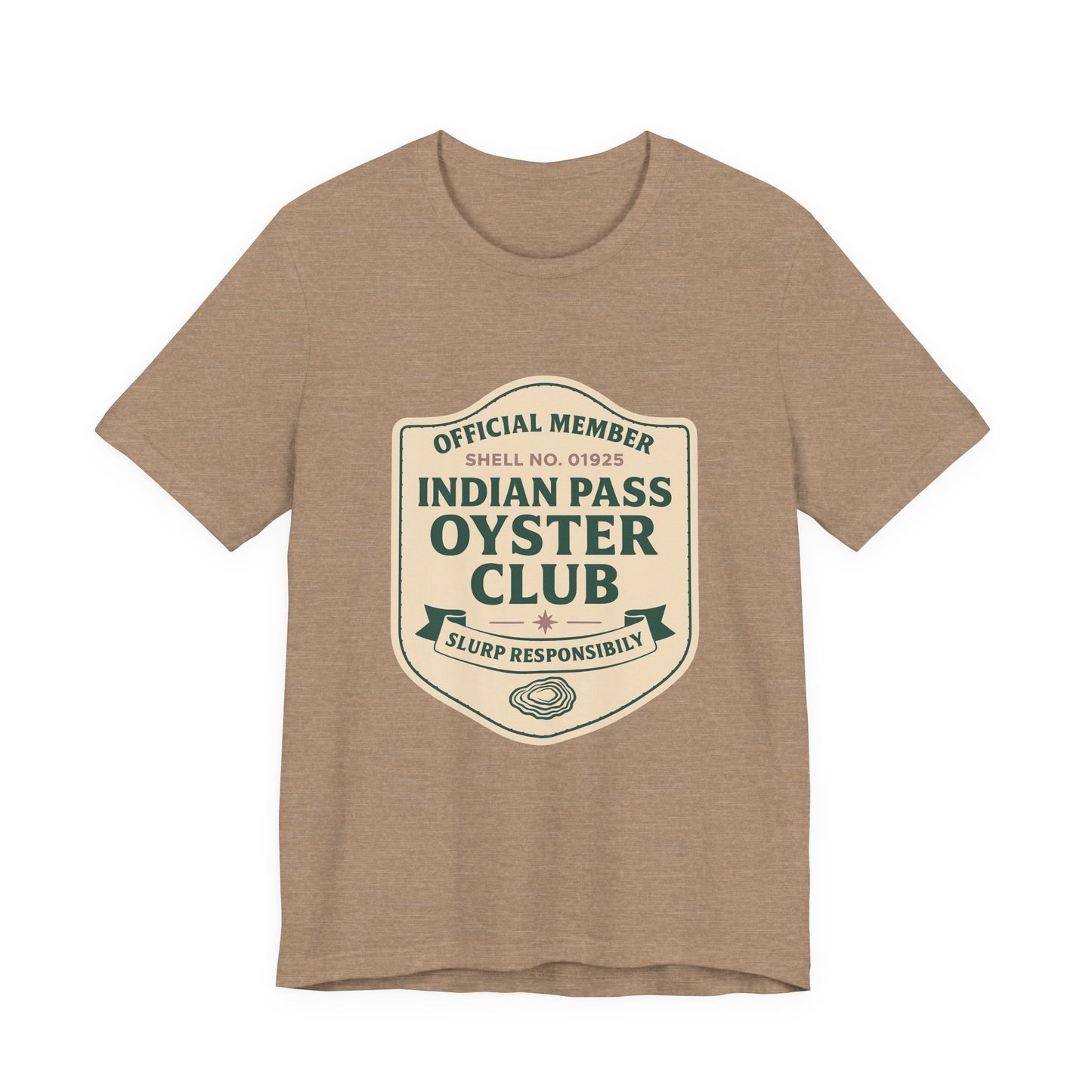 Indian Pass Oyster Club Badge - Fisherman Core Unisex Tee