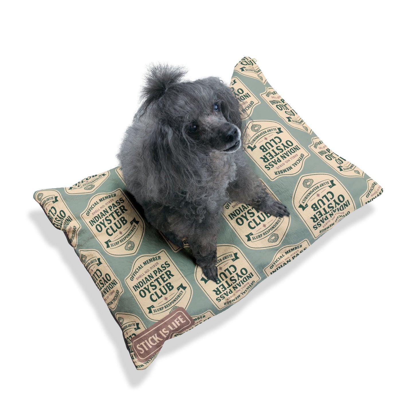 Indian Pass Oyster Club Official Member Badge Design Pet Bed