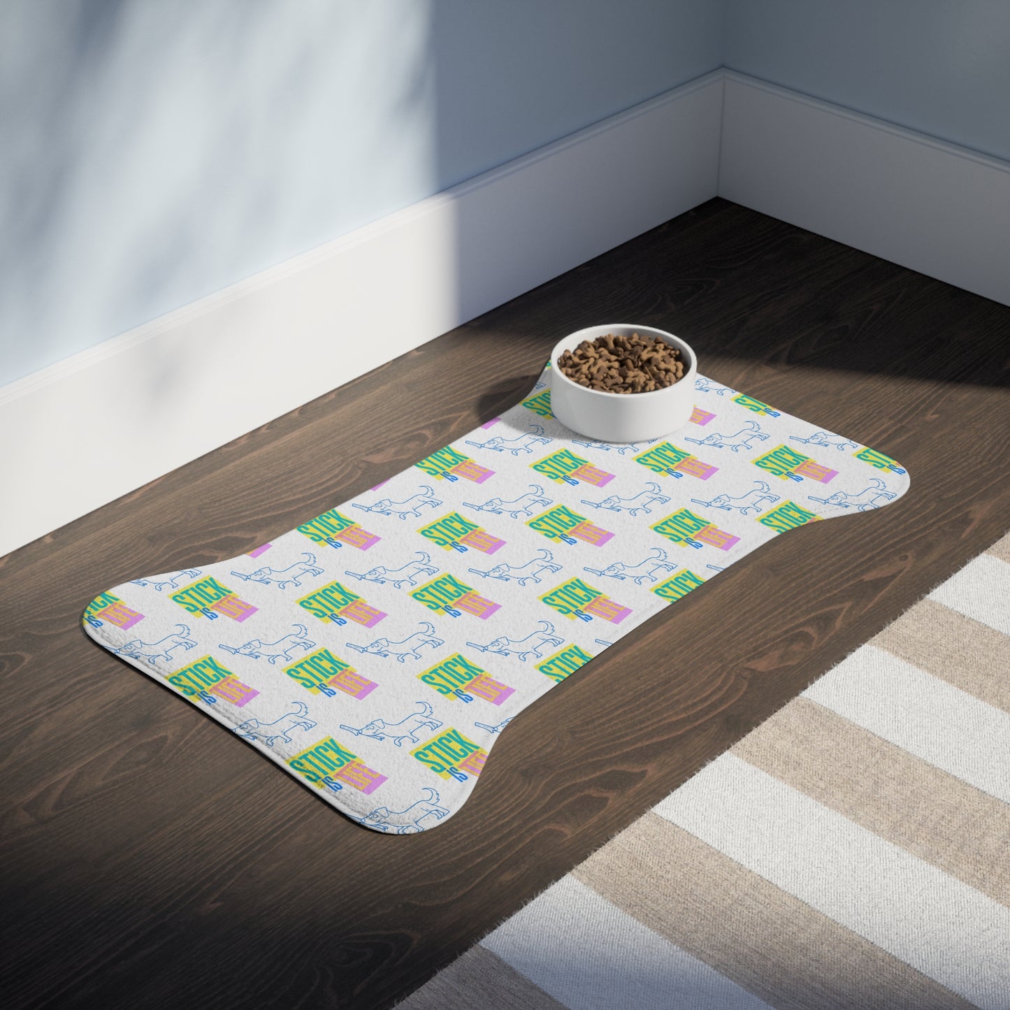 Neon Stick is Life Pet Feeding Mats