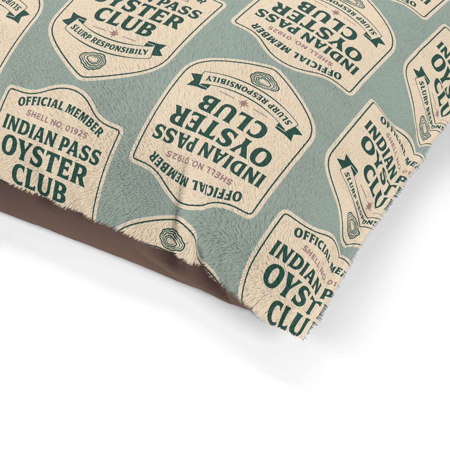 Indian Pass Oyster Club Official Member Badge Design Pet Bed