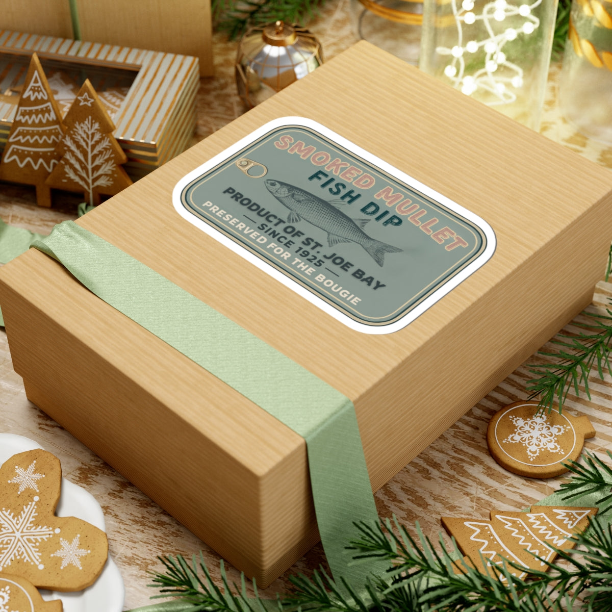 Smoked Mullet Fish Dip Tin Sticker