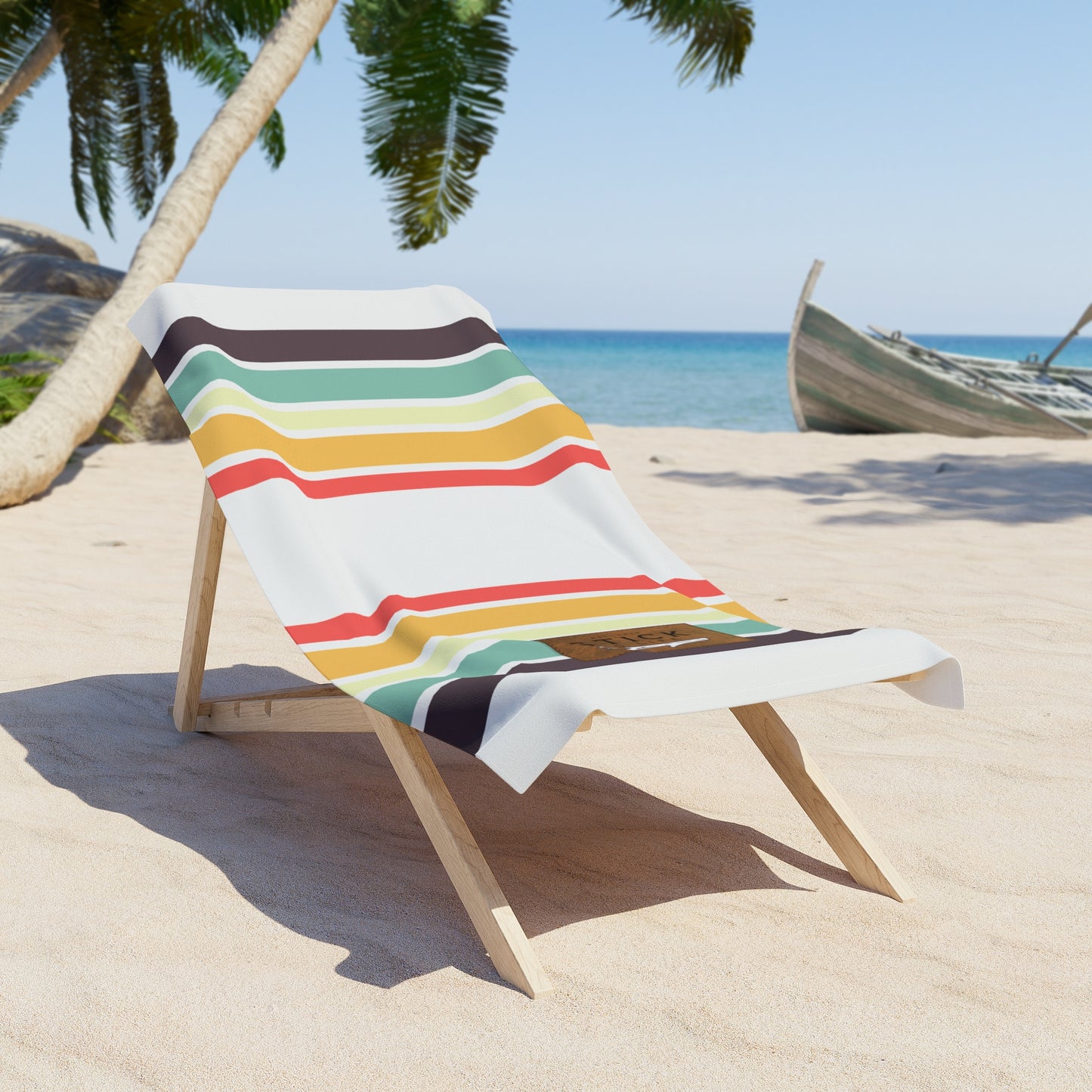 Camp Stripe Beach Towel