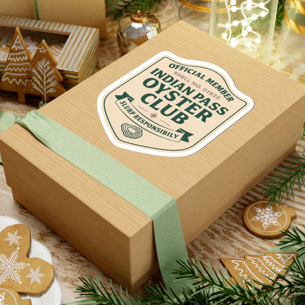 e Indian Pass Oyster Club Official Member Sticker
