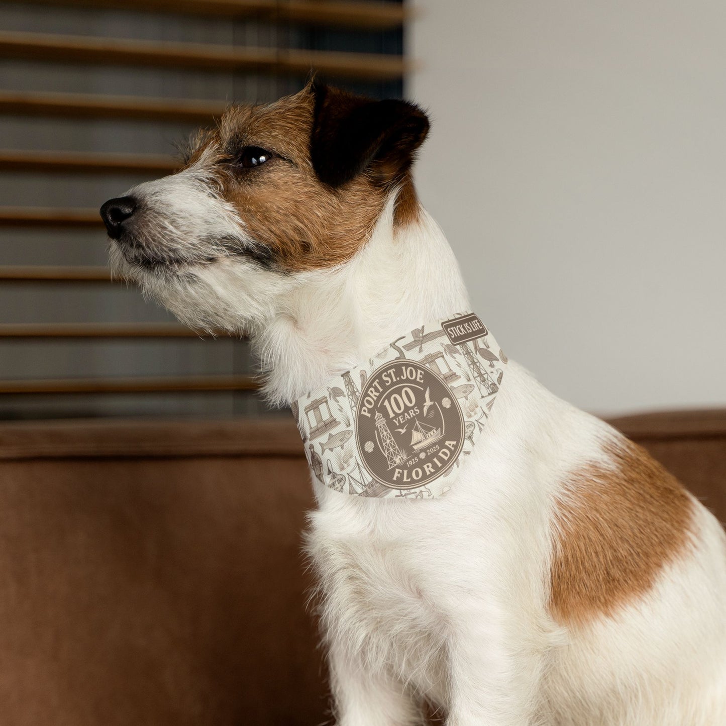 Port St Joe 100 Years Anniversary Pet Bandana Collar - Vintage Sepia Tone