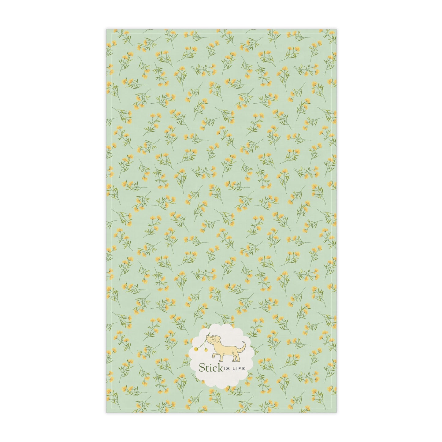 Mint with Yellow Spring Floral Tea Towels – Eco-Friendly Kitchen Decor
