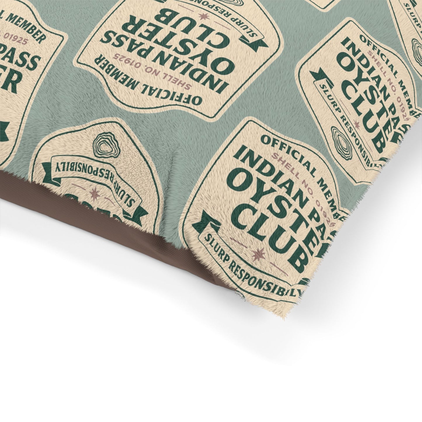 Indian Pass Oyster Club Official Member Badge Design Pet Bed