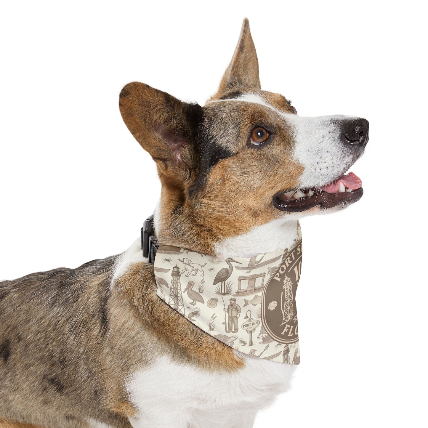 Port St Joe 100 Years Anniversary Pet Bandana Collar - Vintage Sepia Tone