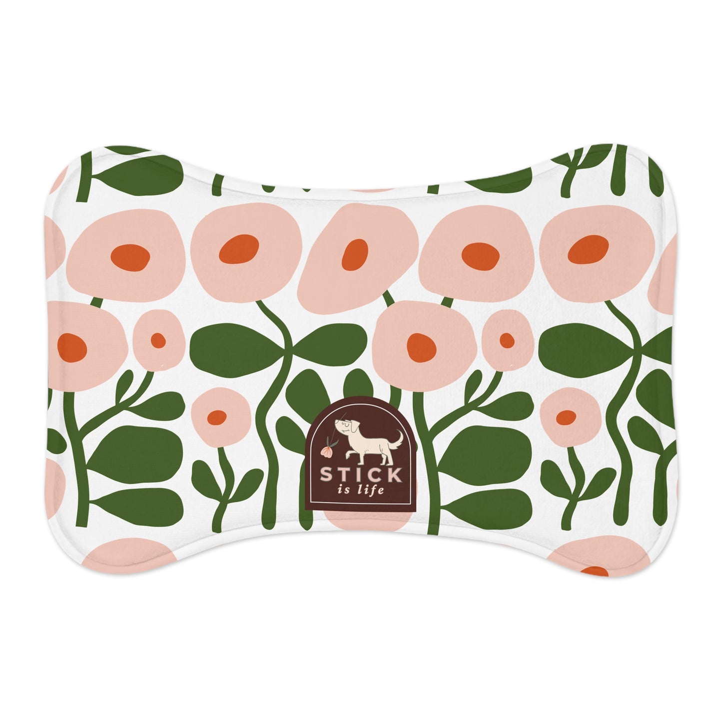 Pink Spring Floral Pet Feeding Mat
