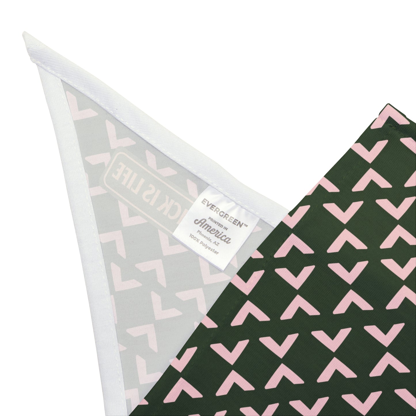 Fall Green and Mauve Pattern Pet Bandana