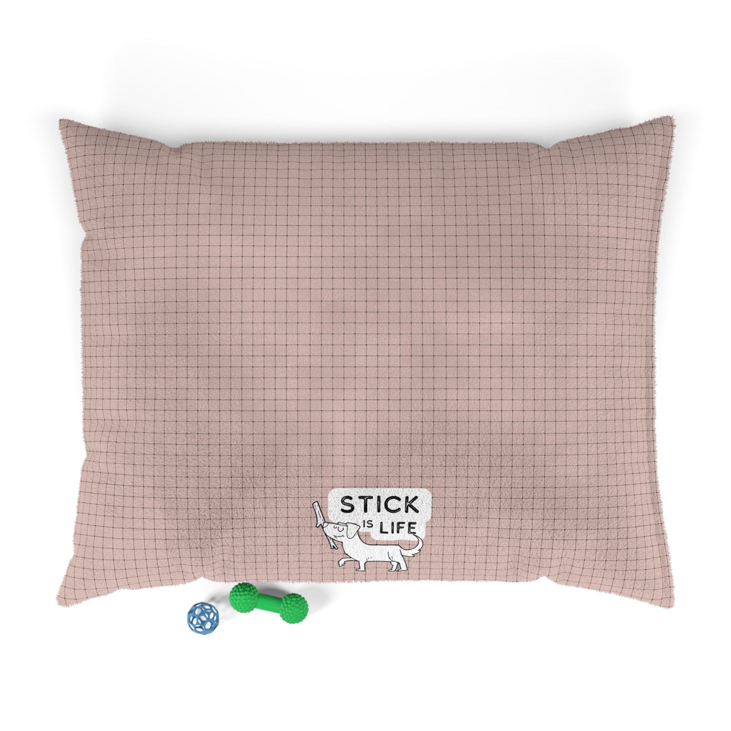 Dust Pink w/ Black Crosshatch Pet Bed