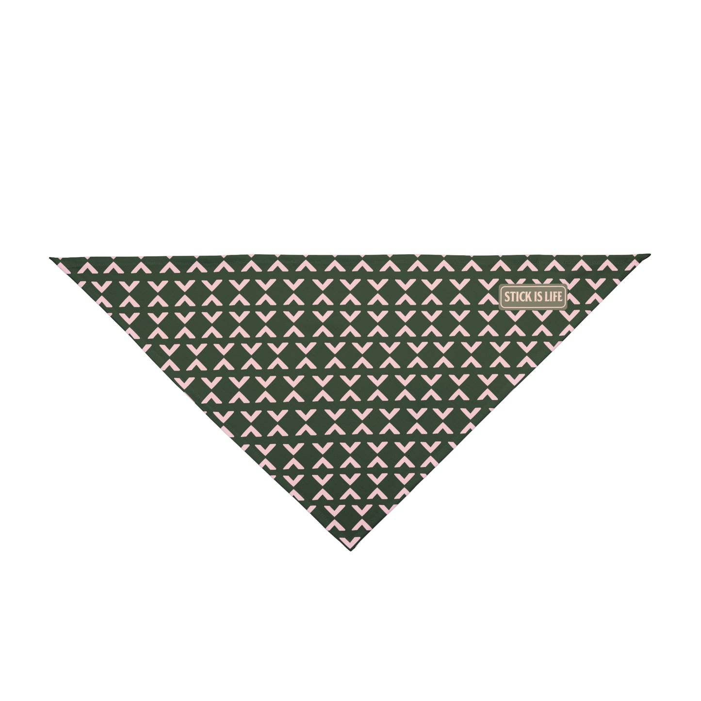 Fall Green and Mauve Pattern Pet Bandana