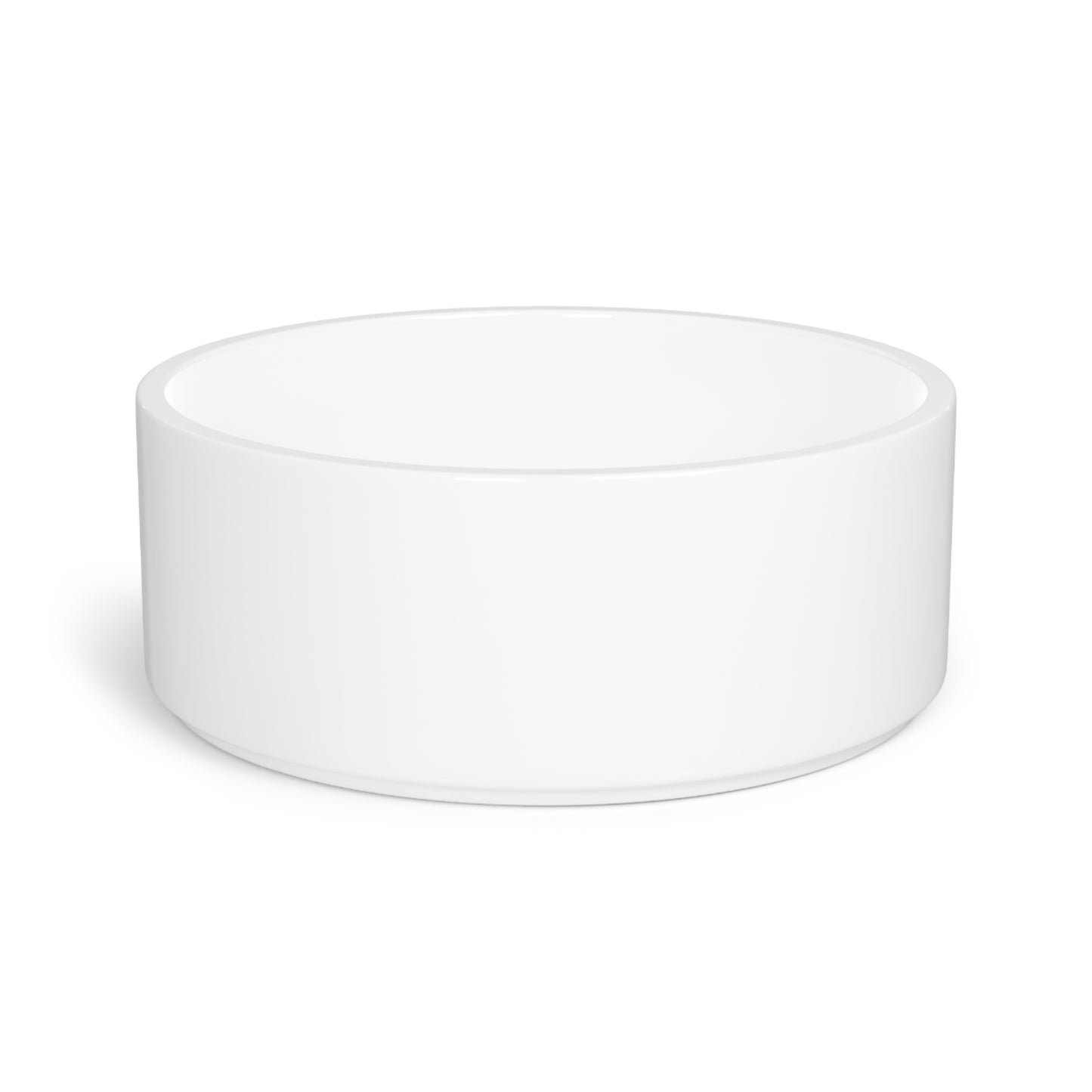 Orange & Blue Modern Floral Pet Bowl
