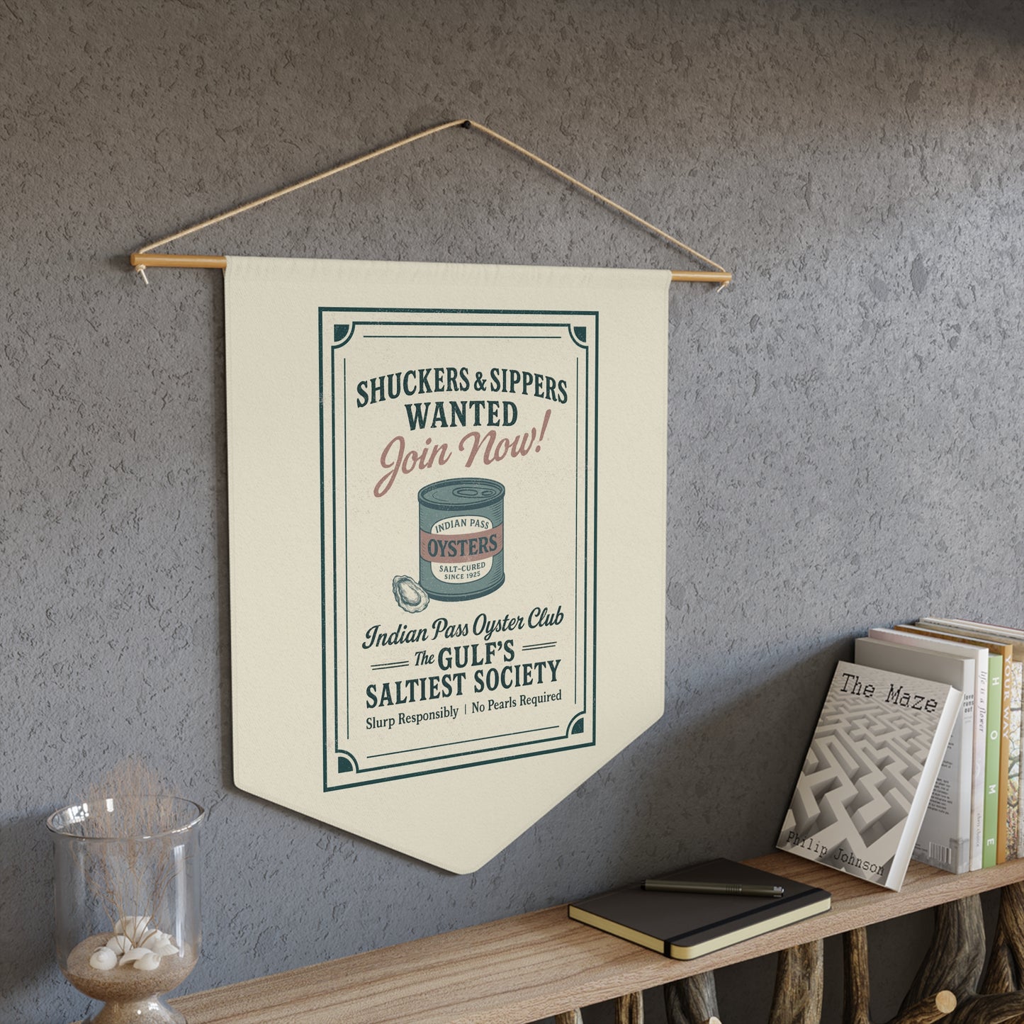 Indian Pass Oyster Club Pennant Banner  - Fisherman Core