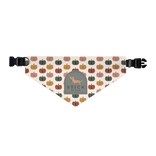 Moody Fall Pumpkin Pet Bandana Collar
