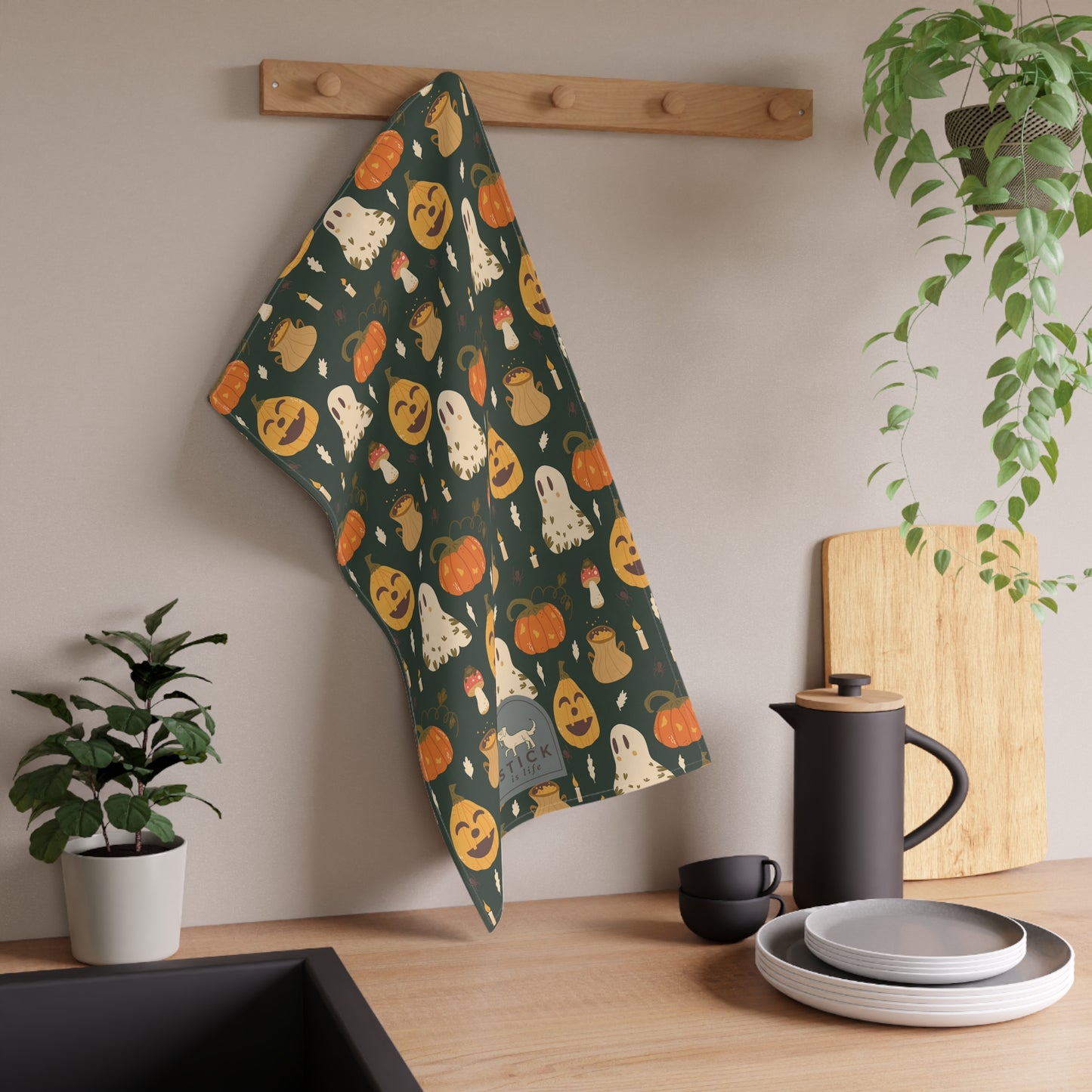 Halloween Tea Towel – Eco-Friendly Kitchen Decor
