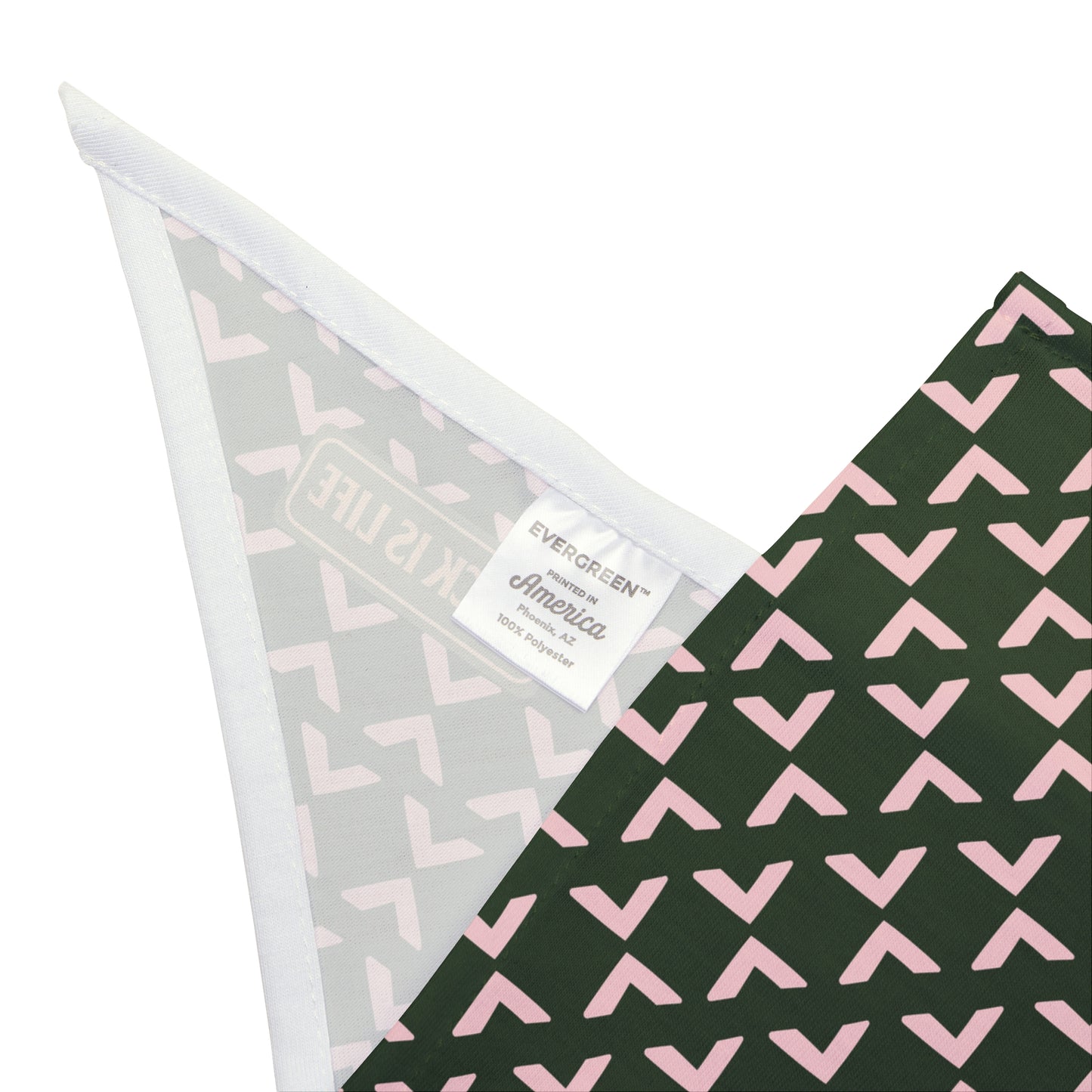 Fall Green and Mauve Pattern Pet Bandana