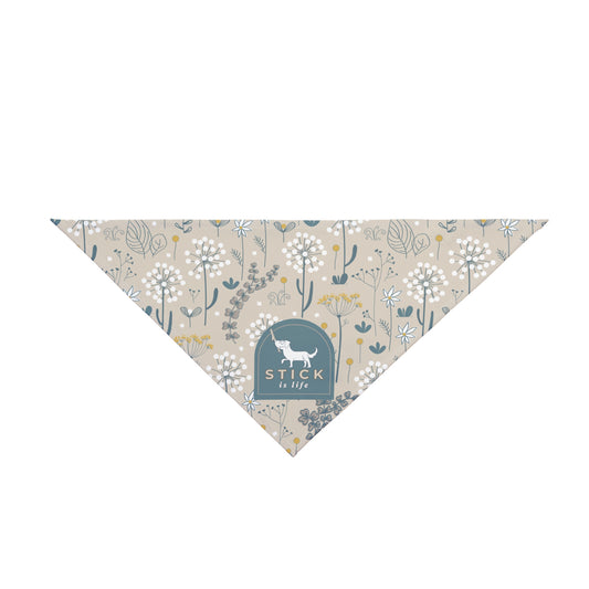Vintage Beige Floral Pet Bandana
