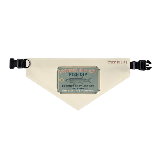 Smoked Mullet Fish Dip Pet Bandana Collar -  Fisherman Core Collection