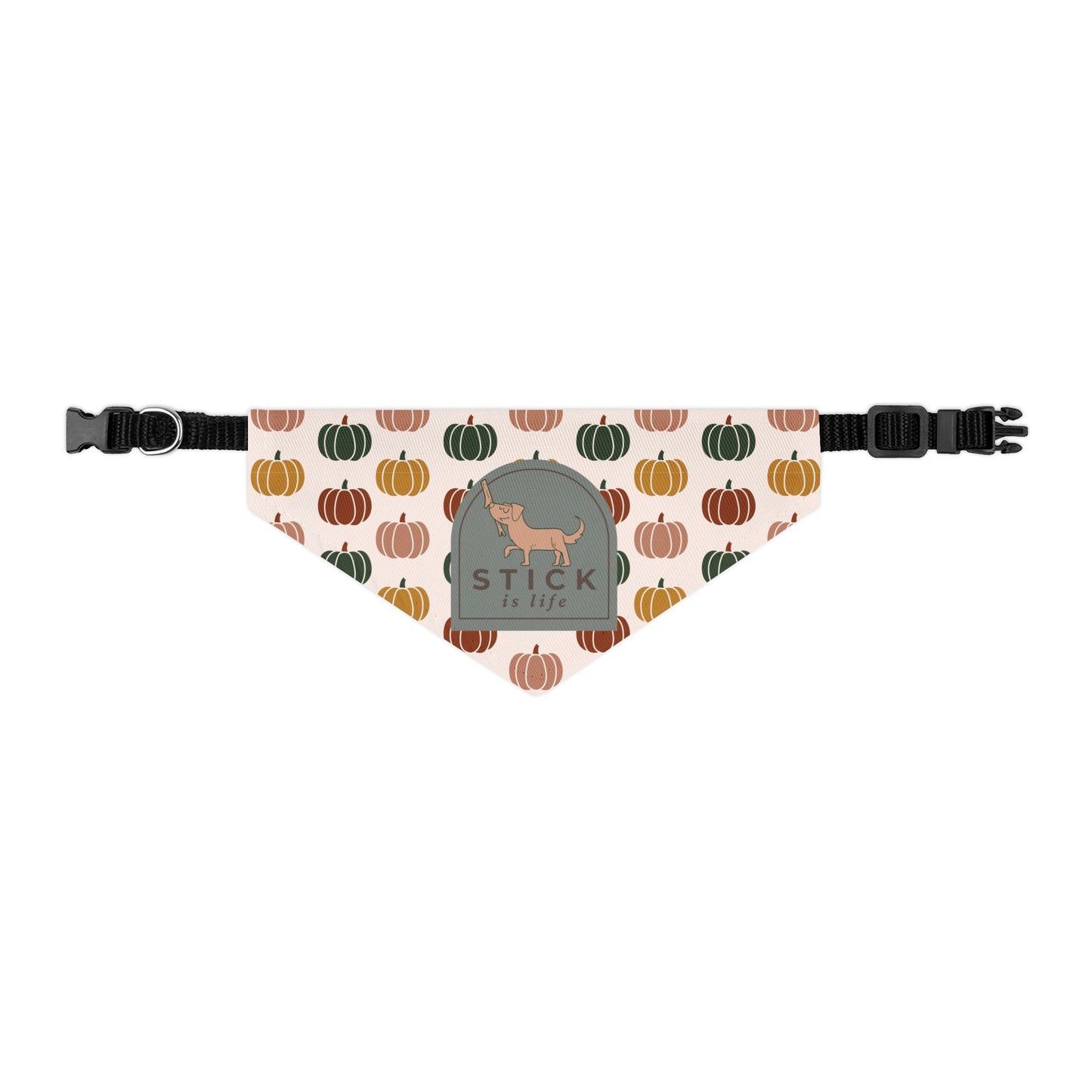 Moody Fall Pumpkin Pet Bandana Collar