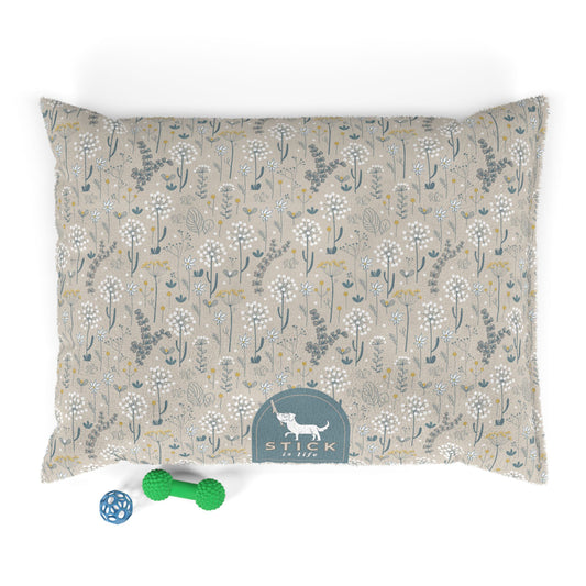 Vintage Beige Floral Pet Bed