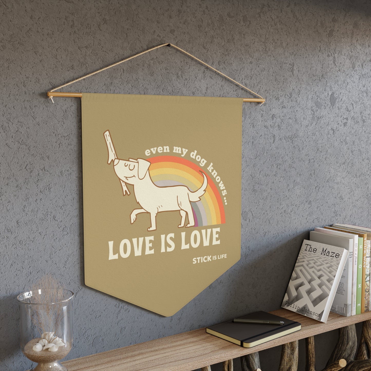 Pride Dog Pennant "Love is Love"