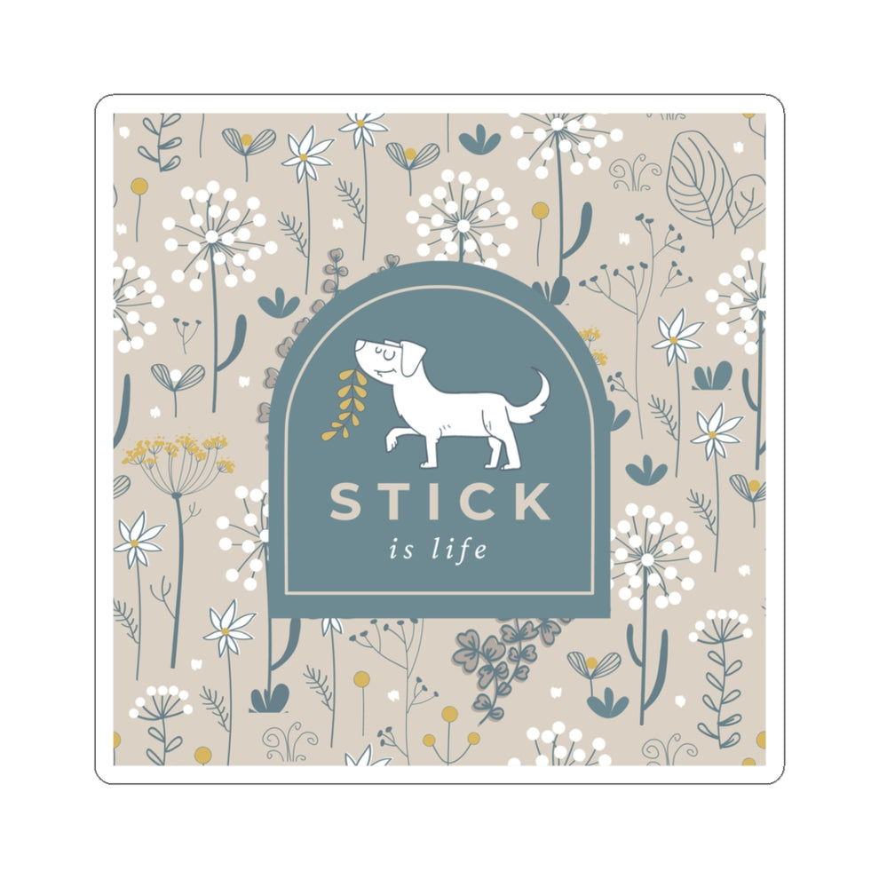 Beige Floral - 'STICK IS LIFE' Sticker – Stick is Life
