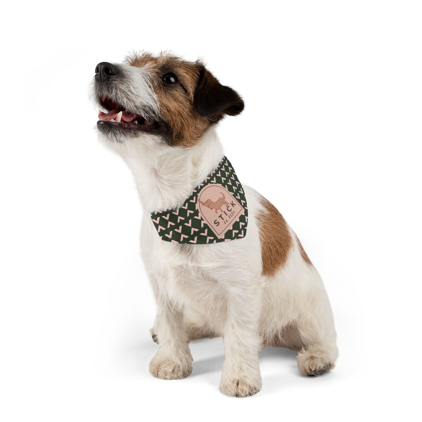 Fall Green and Mauve Pattern Pet Bandana Collar