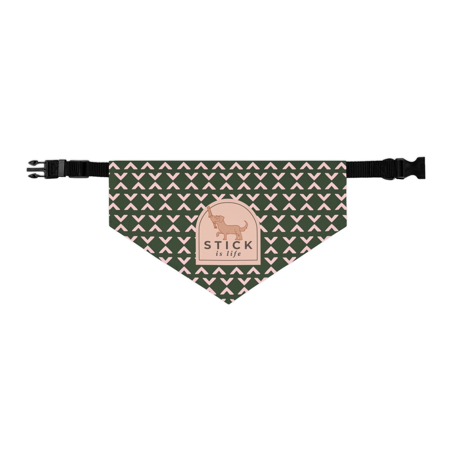 Fall Green and Mauve Pattern Pet Bandana Collar
