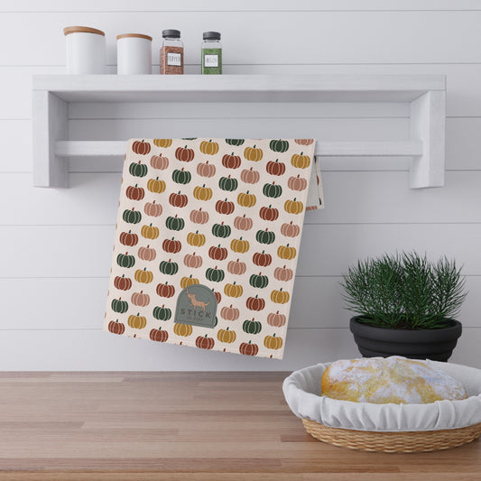 Moody Pumpkin Tea Towel – Eco-Friendly Kitchen Decor