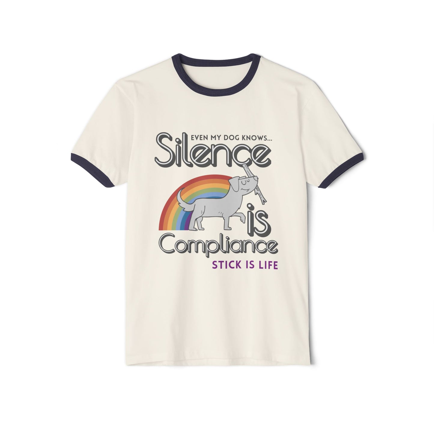 Pride Ringer T-Shirt "Silence is Compliance" Tee
