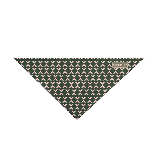 Fall Green and Mauve Pattern Pet Bandana