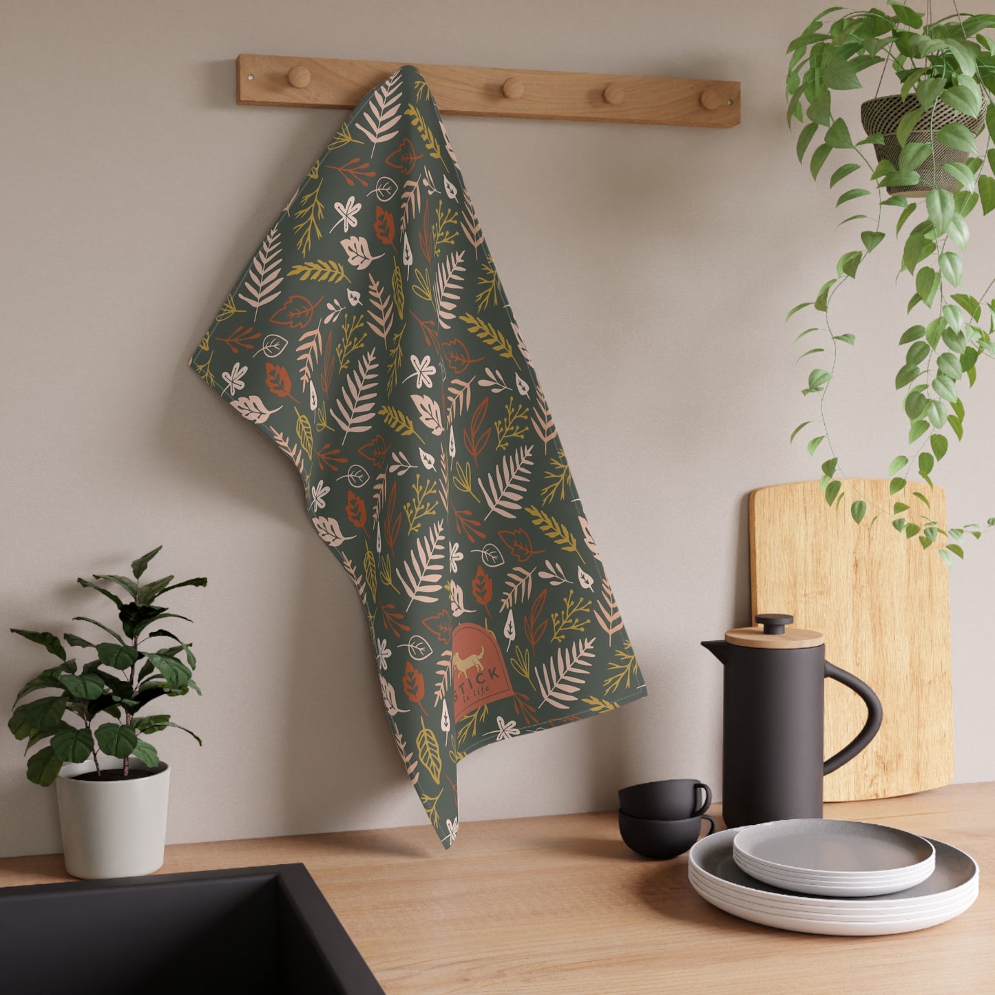 Fall Leaves Tea Towel – Eco-Friendly Kitchen Decor