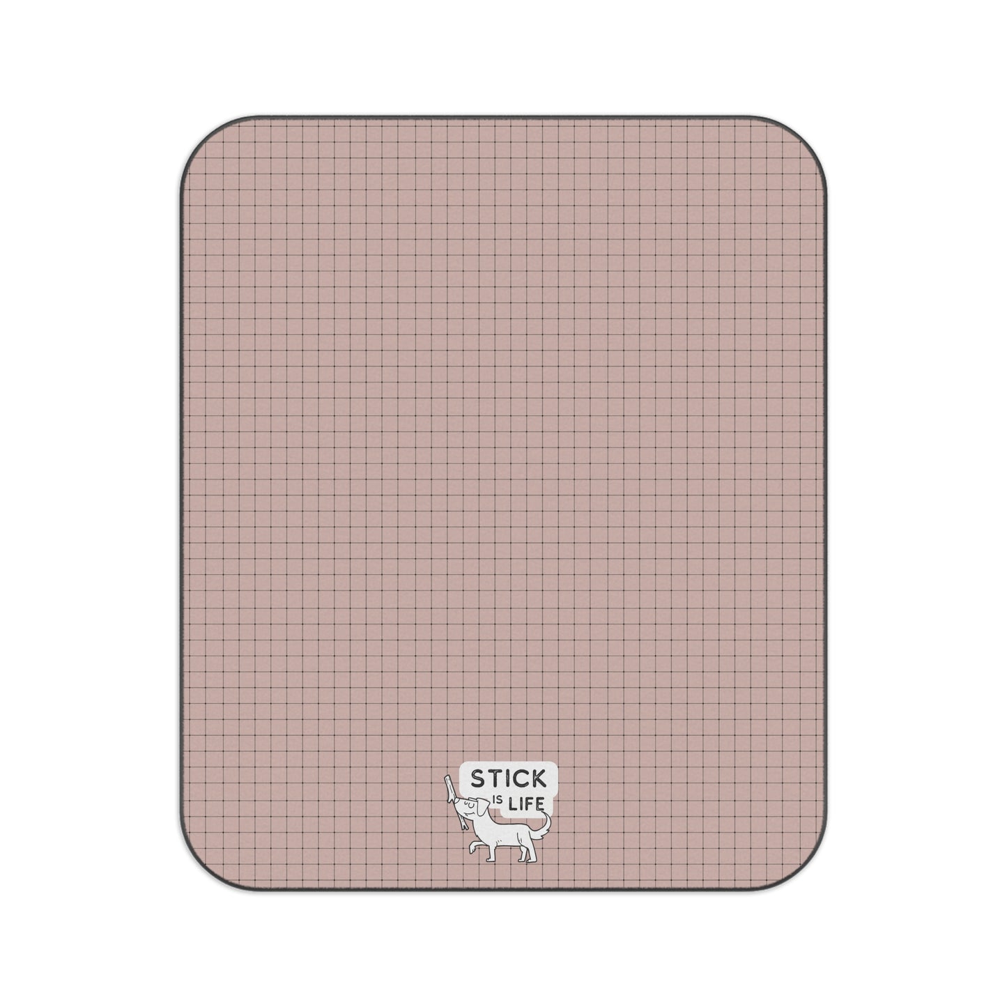 Dusty Pink & Black Crosshatch Picnic Blanket - Perfect for Outdoor Adventures & Gatherings