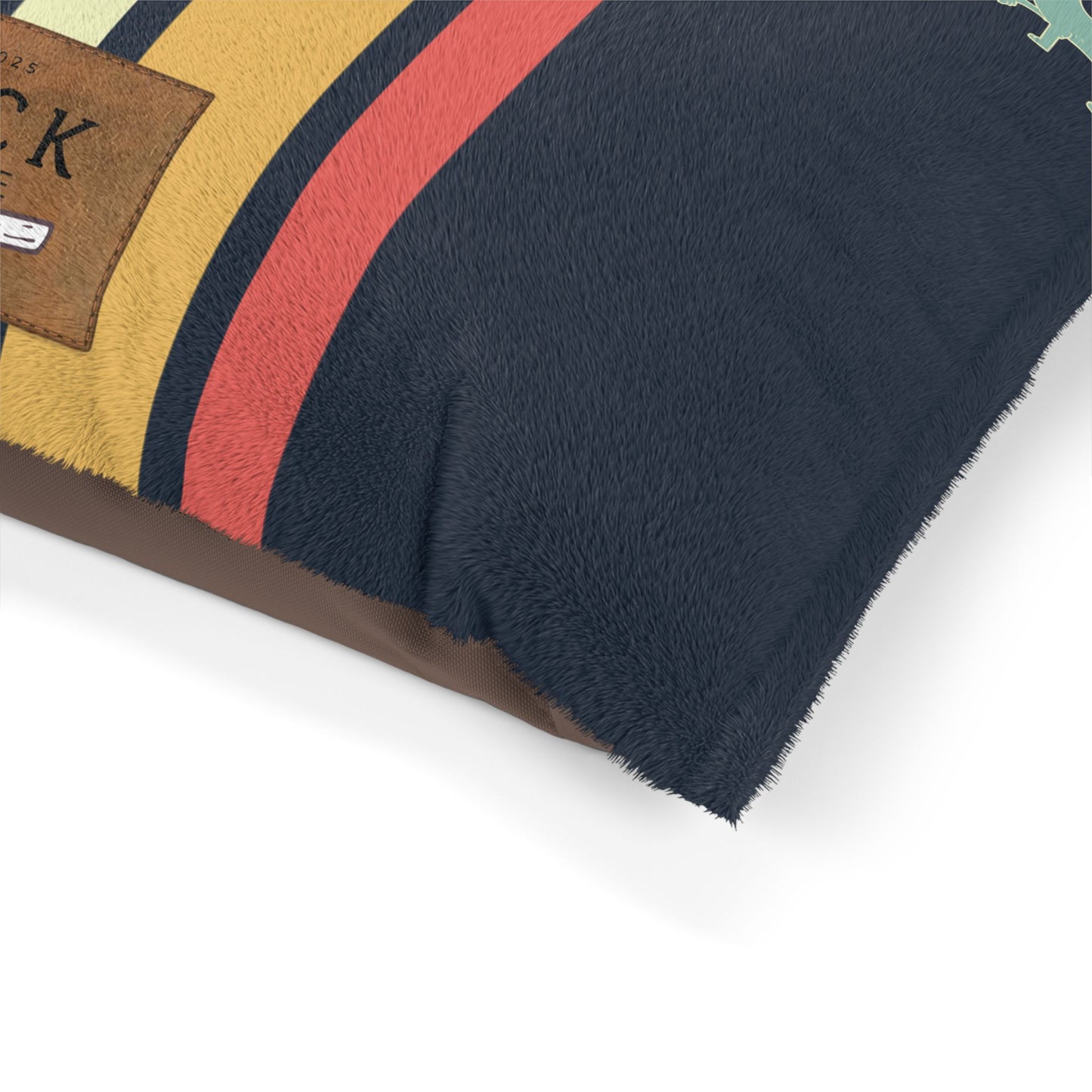 Camp Stripe Cozy Pet Bed for Dogs and Cats