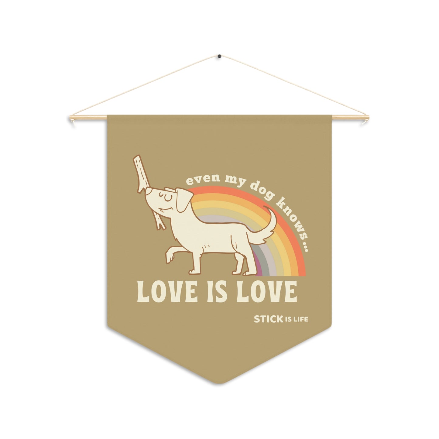 Pride Dog Pennant "Love is Love"