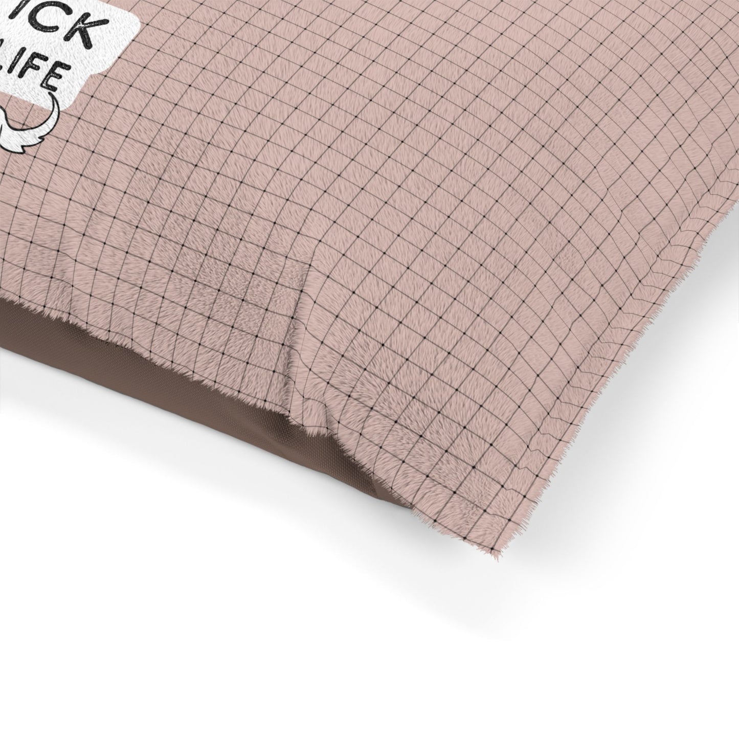 Dust Pink w/ Black Crosshatch Pet Bed