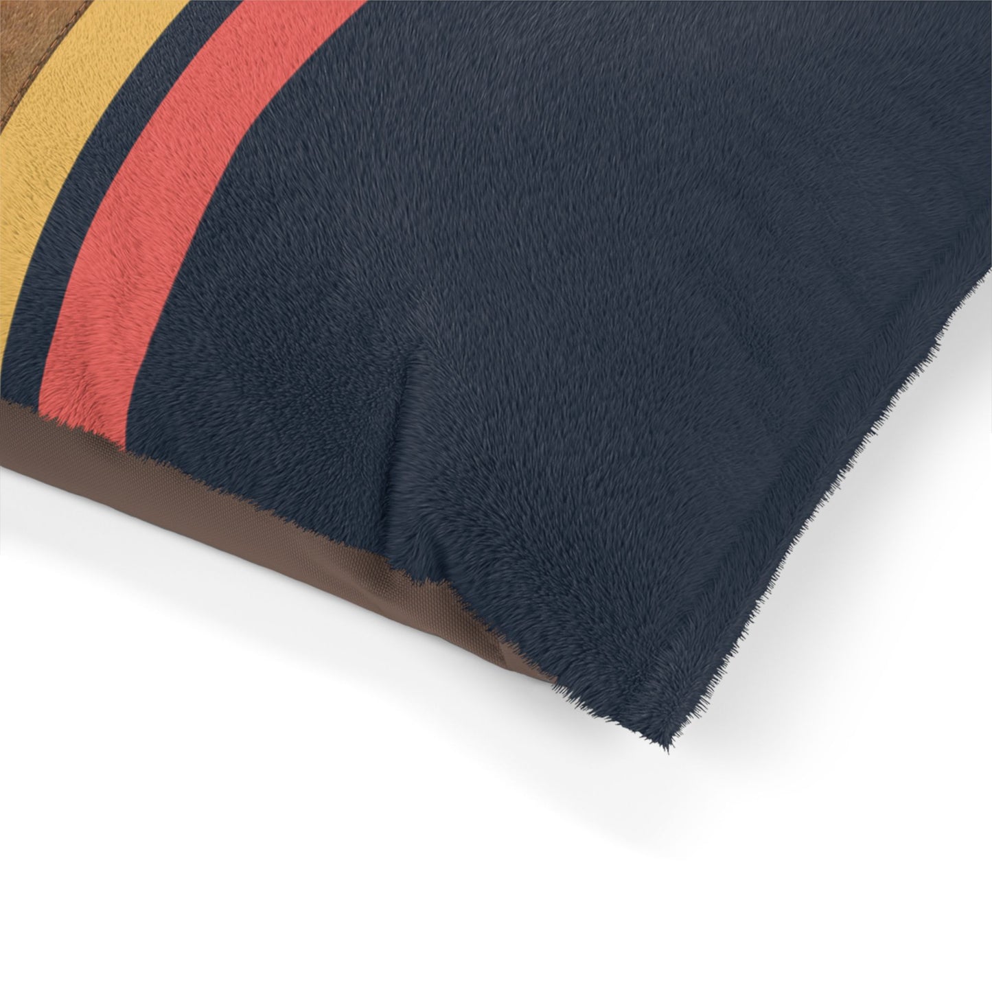 Camp Stripe Cozy Pet Bed for Dogs and Cats