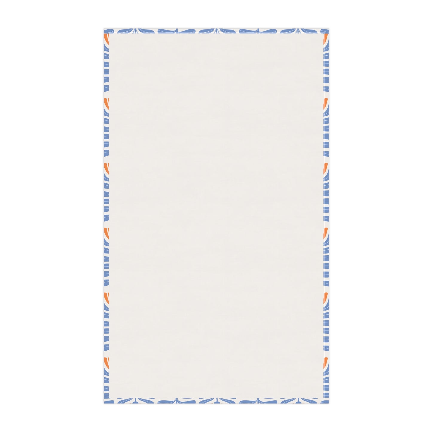Orange & Blue Modern Floral Cotton Tea Towels – Eco-Friendly Kitchen Decor