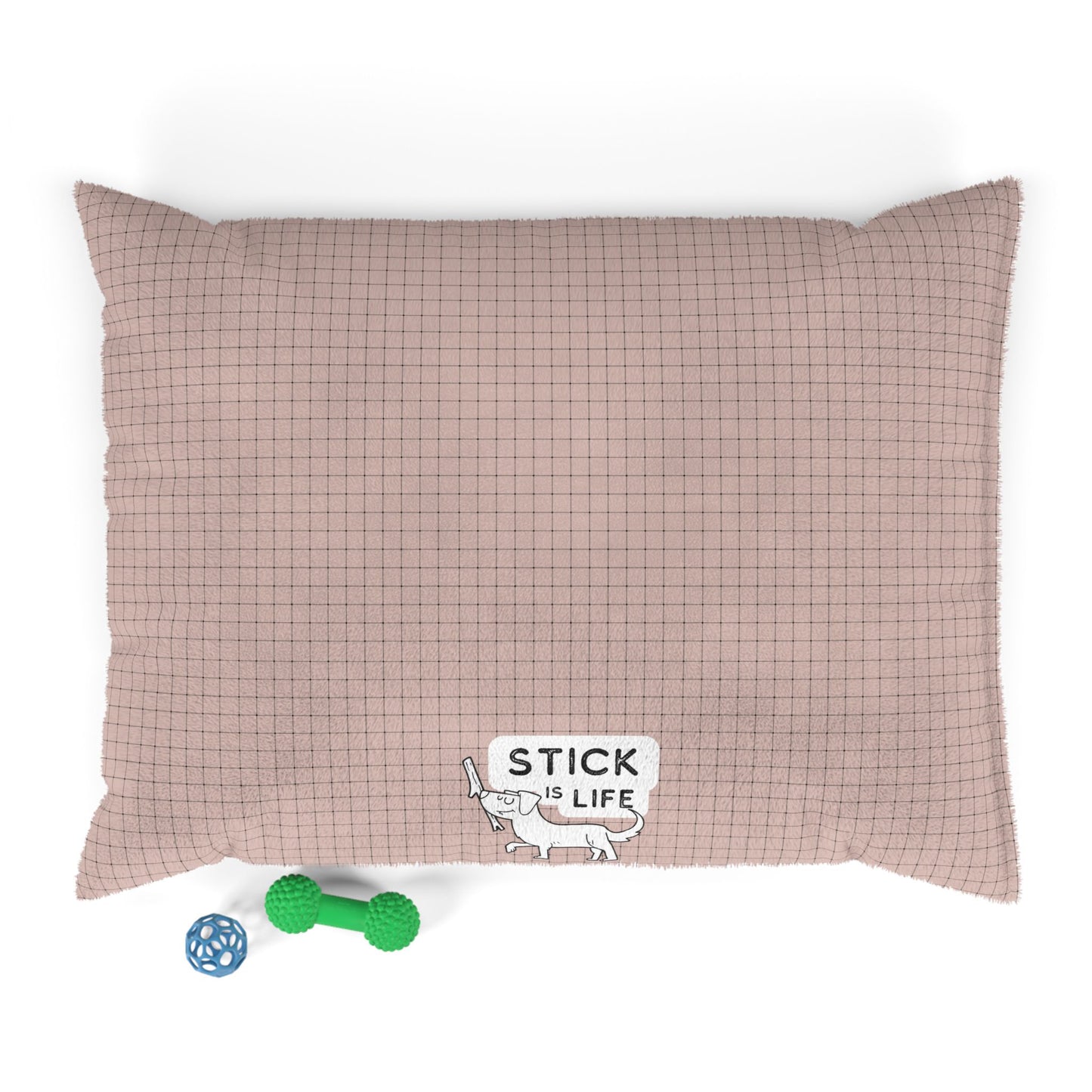 Dust Pink w/ Black Crosshatch Pet Bed