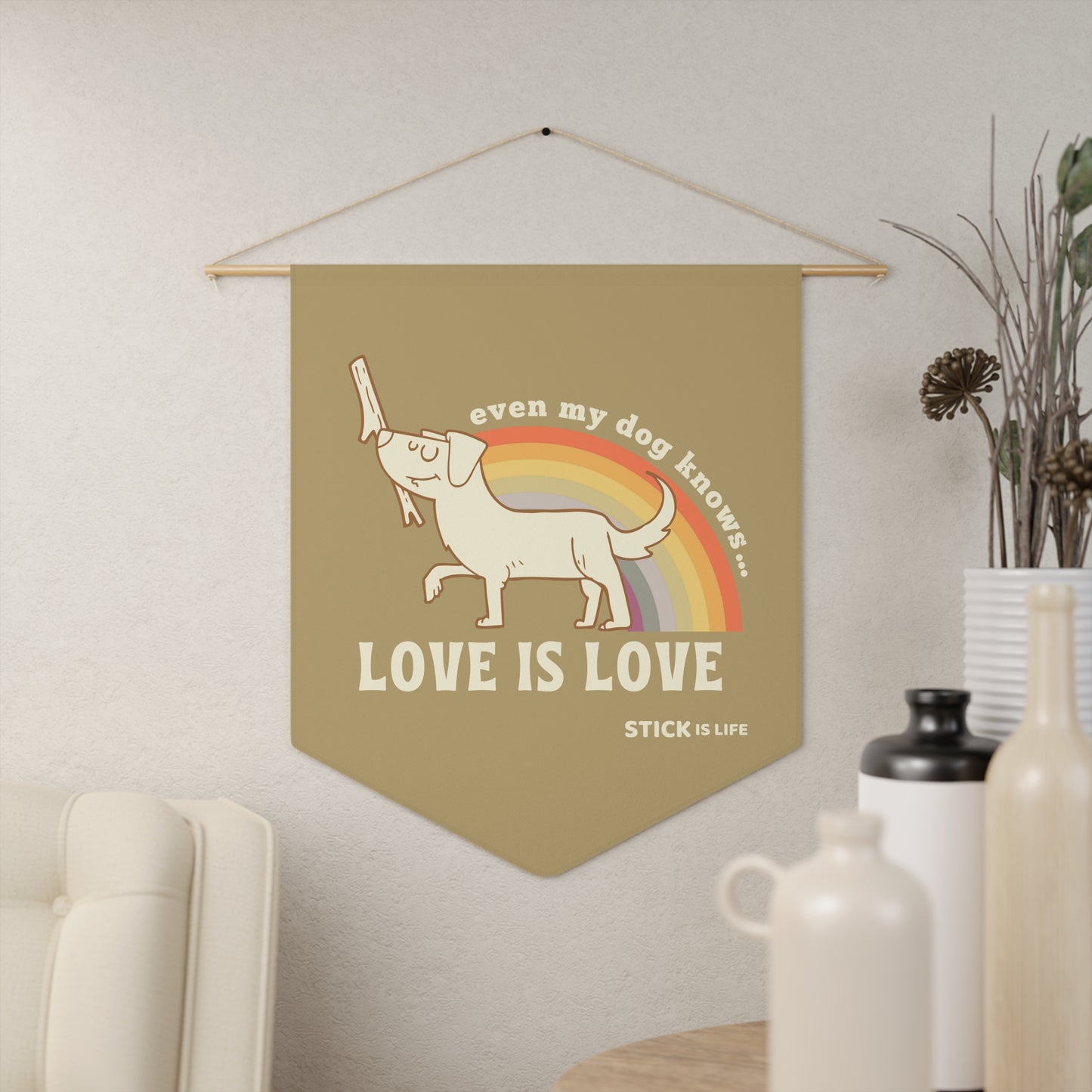 Pride Dog Pennant "Love is Love"