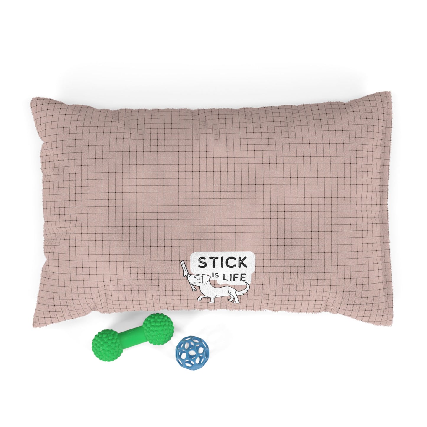 Dust Pink w/ Black Crosshatch Pet Bed