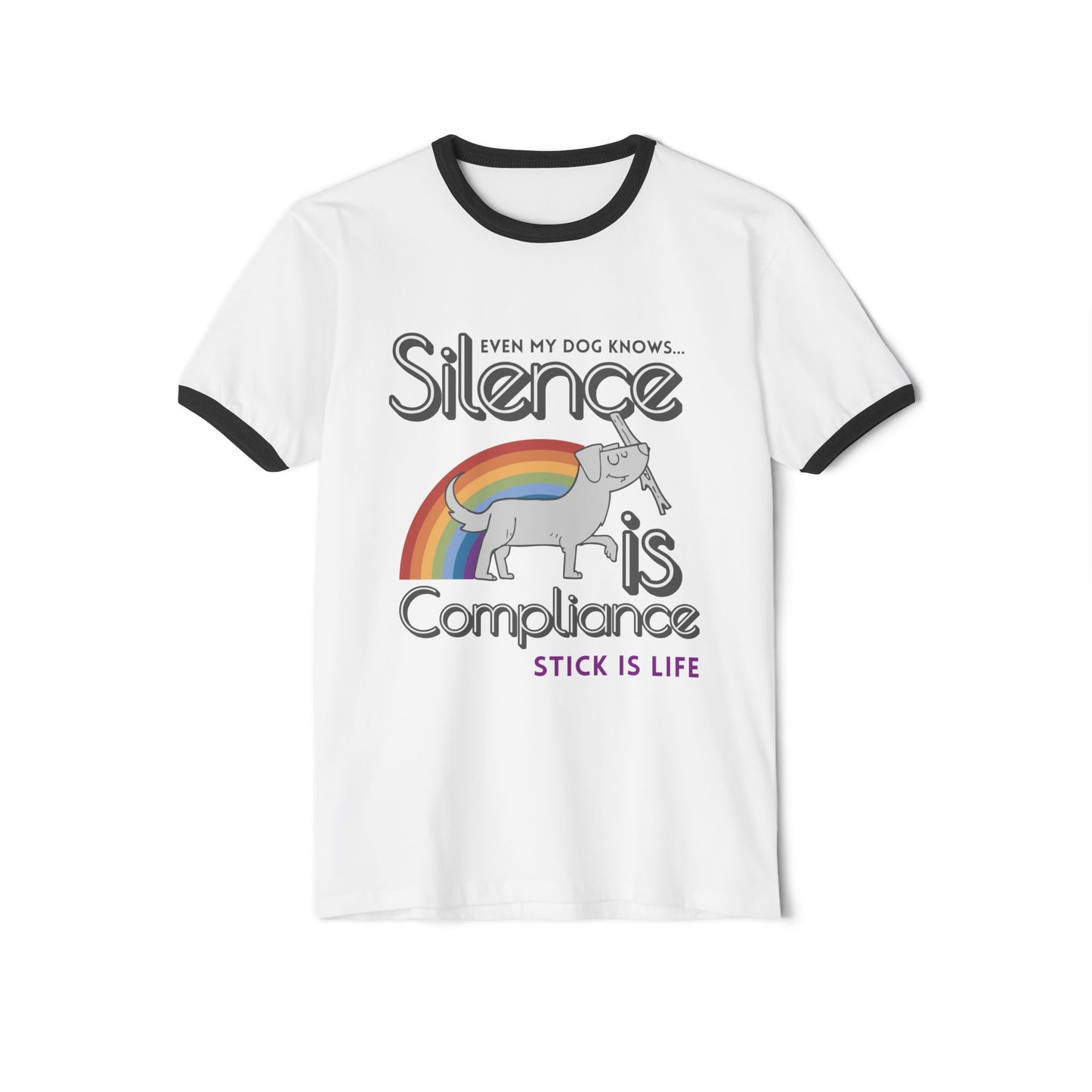 Pride Ringer T-Shirt "Silence is Compliance" Tee